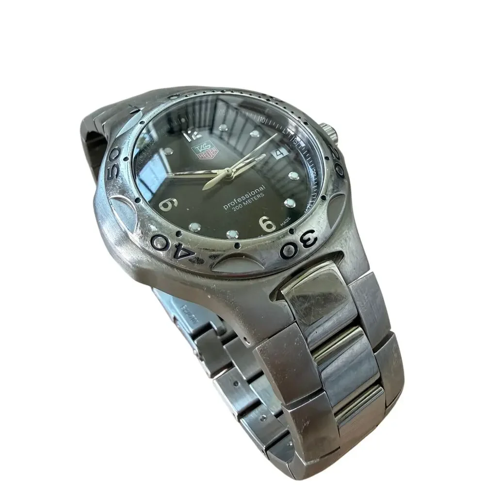 TAG Heuer Kirium Professional 200m Stainless Steel Black Dial Watch WL1012
